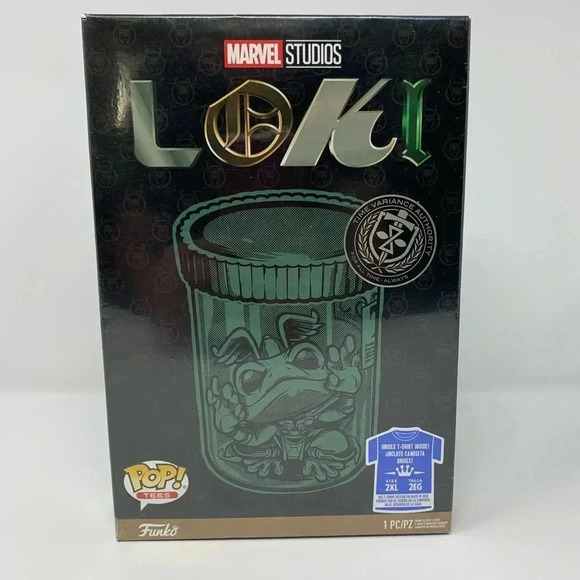 NIB FUNKO POP Tees Marvel Loki Frog Of Thunder Short Sleeve Limited T Shirt 2XL - Picture 2 of 5